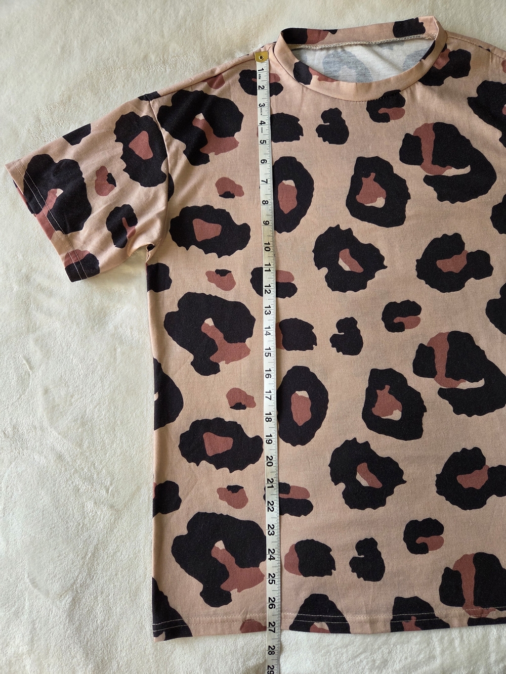 SHEIN Leopard Print Oversized Short Sleeve Tee - Size Medium - Picture 7 of 7